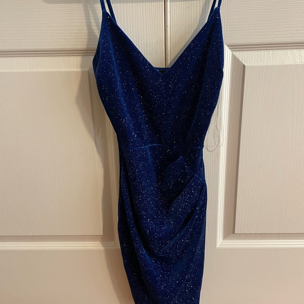 Windsor Navy Glitter Mini Dress